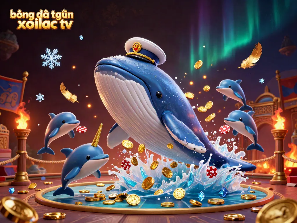 Experience thrilling bóng đá trực tuyến xoilac tv action with animated whale and dolphin casino adventure